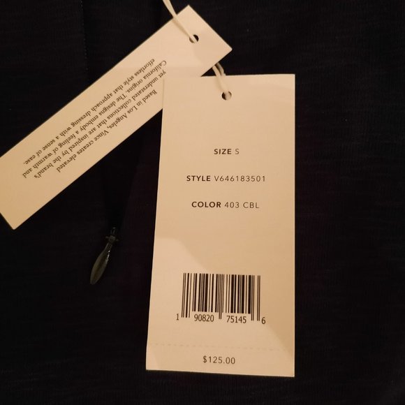 NWT Vince Long sleeve Half Zip Mock Neck Pullover in Coastal. Size small. - Picture 7 of 9